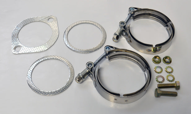 Toyota Supra 3-inch catback exhaust installation hardware kit – gaskets, clamps, bolts – Benson Tuning