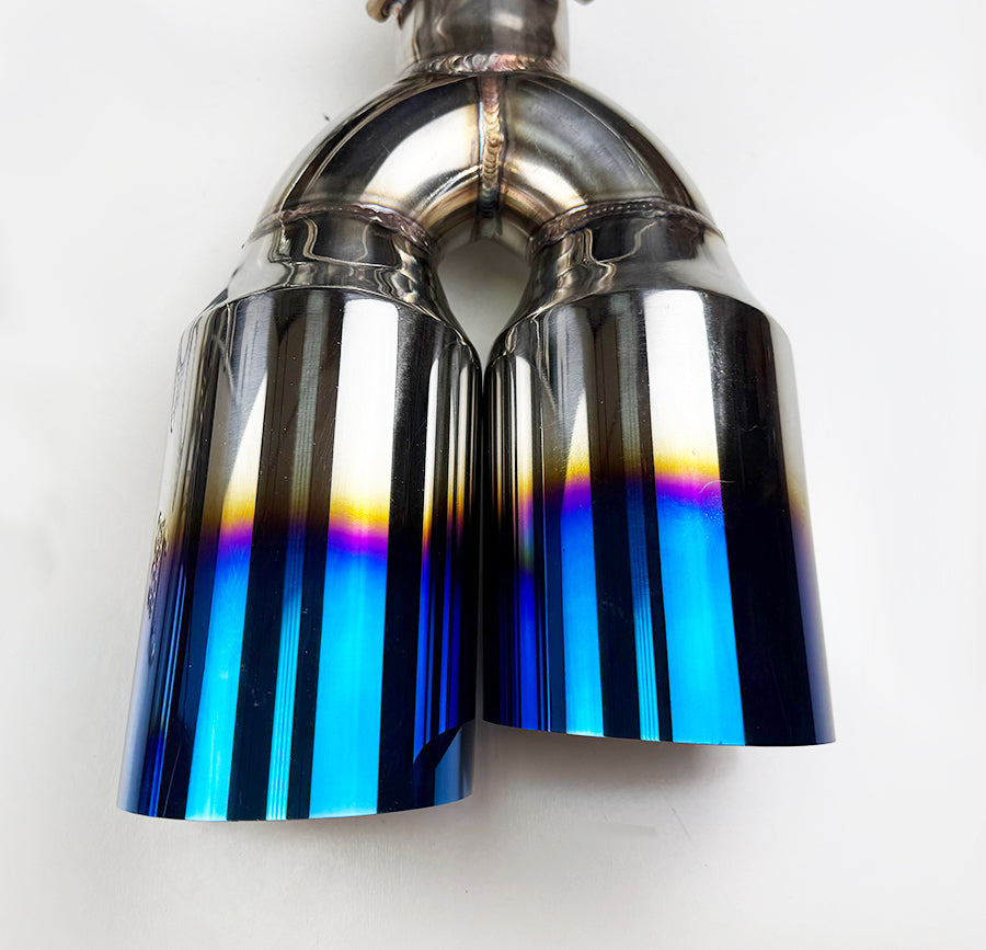 Quad Tip Burn Tip Stainless Axle Back Muffler Exhaust for Subaru WRX 2022-2026