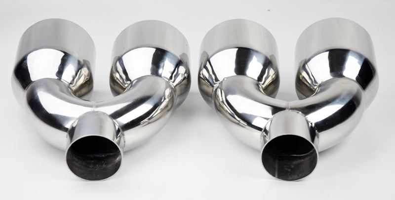 Dual 4.0" Quad Staggered Stainless Steel Exhaust Tips For Ford Mustang 1986-2017