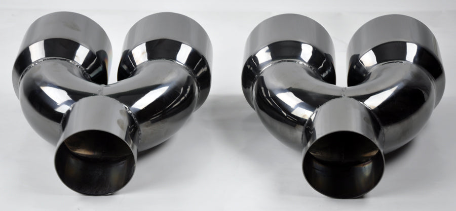 Dual 4" Quad Style Titanium Exhaust Tips Fits Chevy Camaro 2010-2012