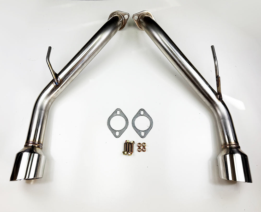 Axle Back Double Wall Dual Tips Muffler Delete Exhaust For Infiniti Q50 2014-24