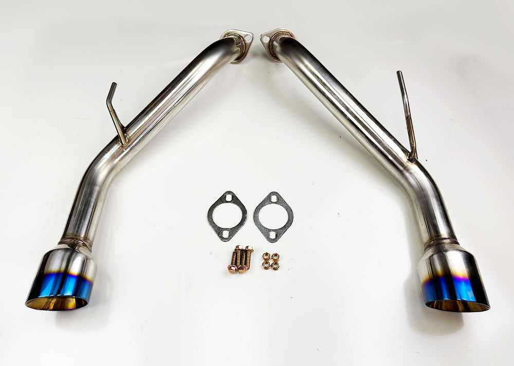 Axle Back Burn Dual Tips Muffler Delete Exhaust For Infiniti Q60 2017-22