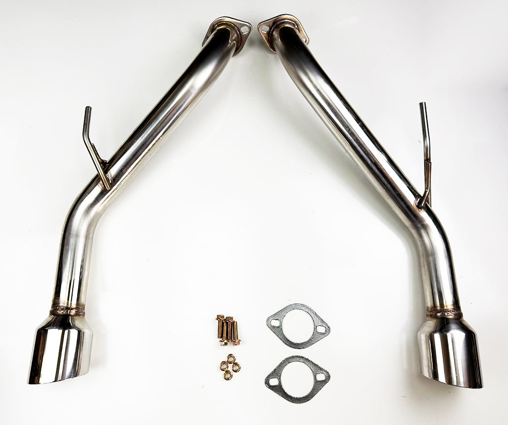 Axle Back Double Wall Dual Tips Muffler Delete Exhaust For Infiniti Q60 2017-22