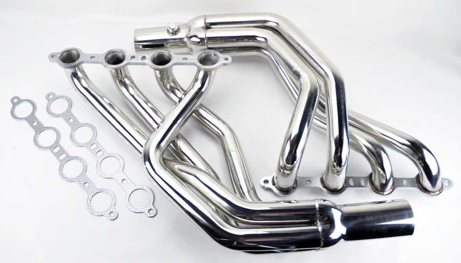 LS Swap Stainless Long Tube Headers Manifolds for Ford Mustang Fox Body 79-04