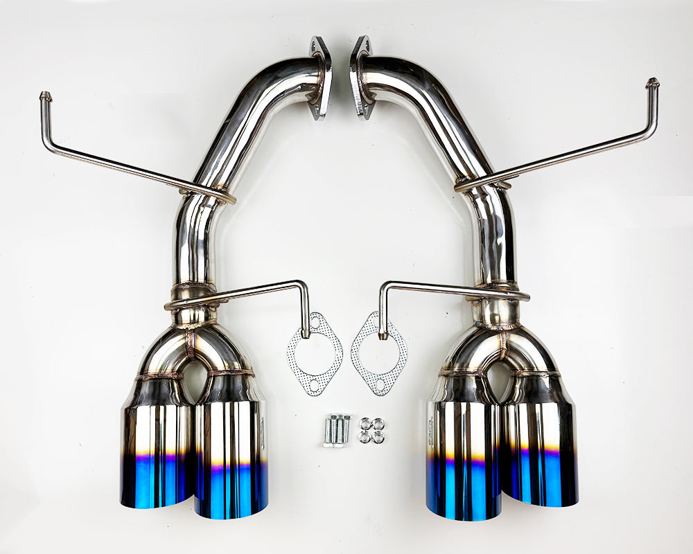 Quad Tip Burn Tip Stainless Axle Back Muffler Exhaust for Subaru WRX 2022-2026