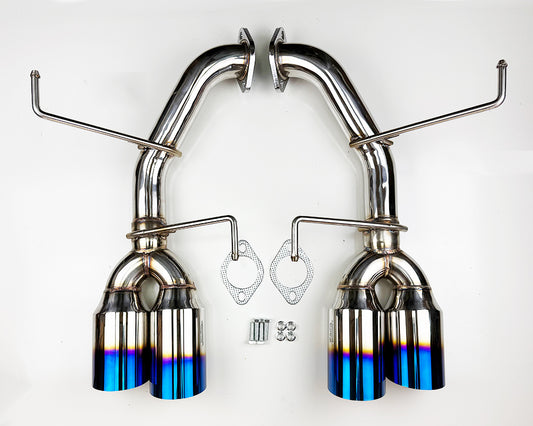 Quad Tip Burn Tip Stainless Axle Back Muffler Exhaust for Subaru WRX 2022-2026