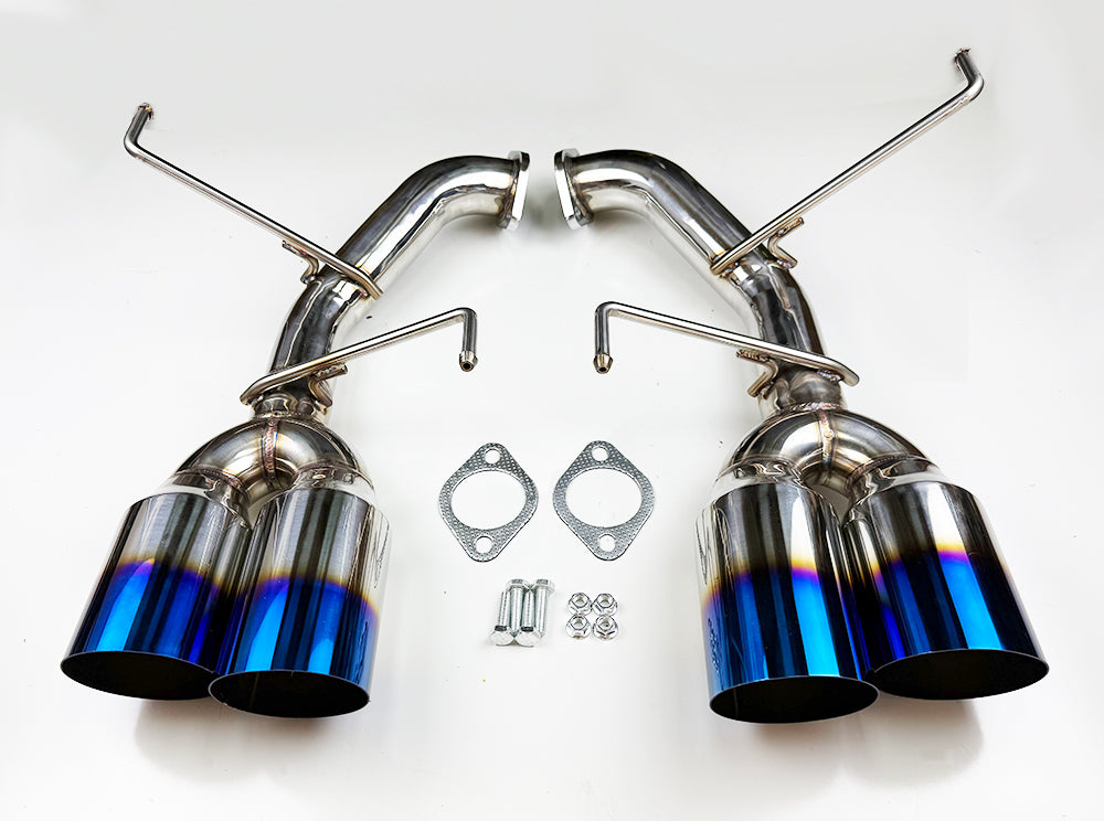 Quad Tip Burn Tip Stainless Axle Back Muffler Exhaust for Subaru WRX 2022-2026