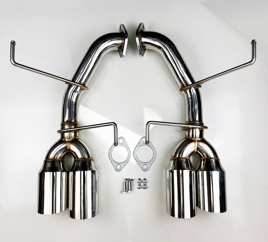 Quad Tip Polished Stainless Axle Back Muffler Exhaust for Subaru WRX 2022-2026