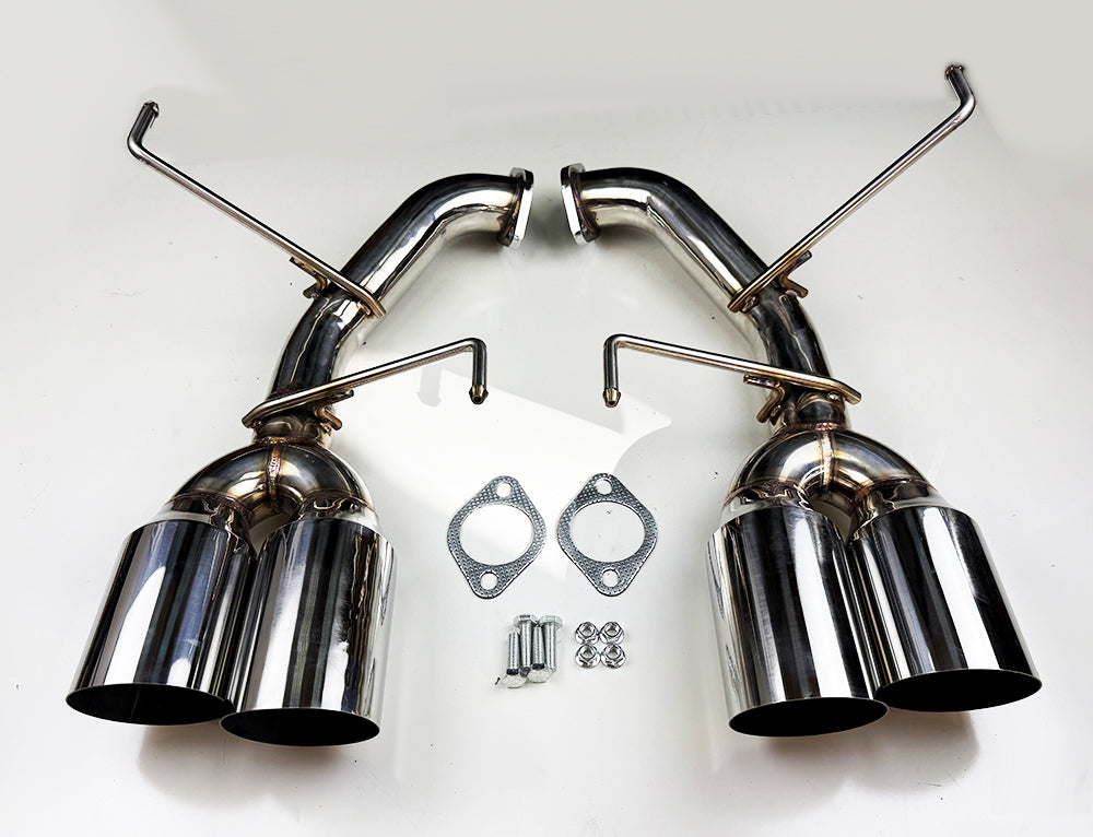 Quad Tip Polished Stainless Axle Back Muffler Exhaust for Subaru WRX 2022-2026
