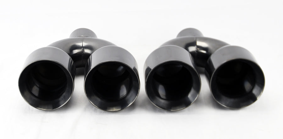 Dual 4" Quad Staggered Titanium Exhaust Tips Fits Scion FRS Subaru BRZ