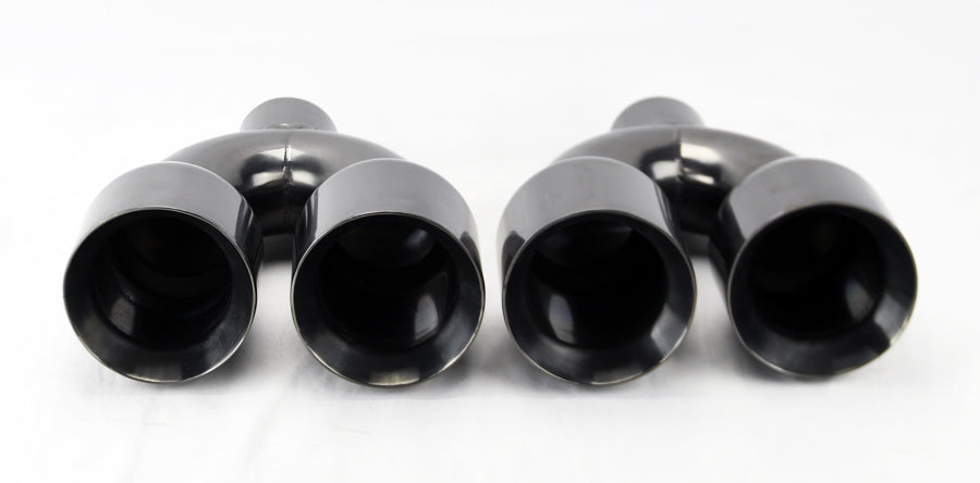 Dual 4" Quad Staggered Titanium Exhaust Tips Camaro Firebird Trans Am