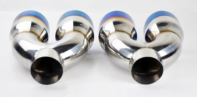 Dual 4" Quad Style Burn Exhaust Tips Fits Subaru WRX & Sti 07-16