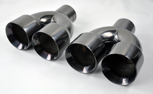 Dual 4" Quad Style Titanium Exhaust Tips Camaro Firebird Trans Am