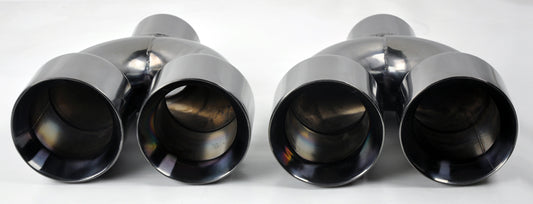 Dual 4" Quad Style Titanium Exhaust Tips Fits Subaru WRX & Sti 07-16