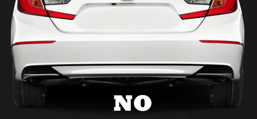 Gloss Black 4" Quad Staggered Exhaust Tips For Honda Accord 4dr Sedan 2018-2022